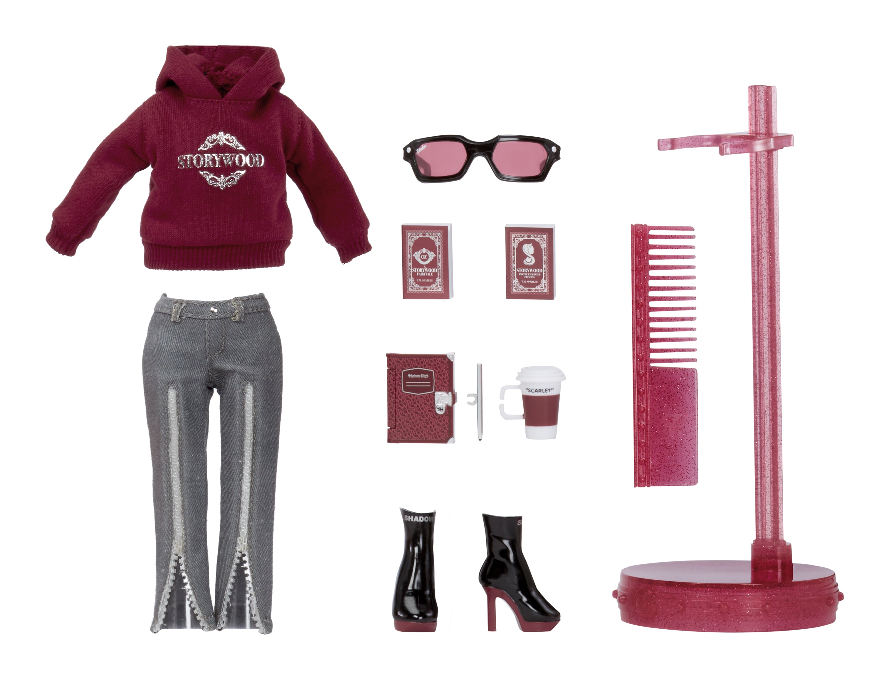 MGA ENTERTAINMENT - Rainbow High Shadow High Doll con Accessori - Berrie Skies, Rosie Redwood e Scarlet Rose